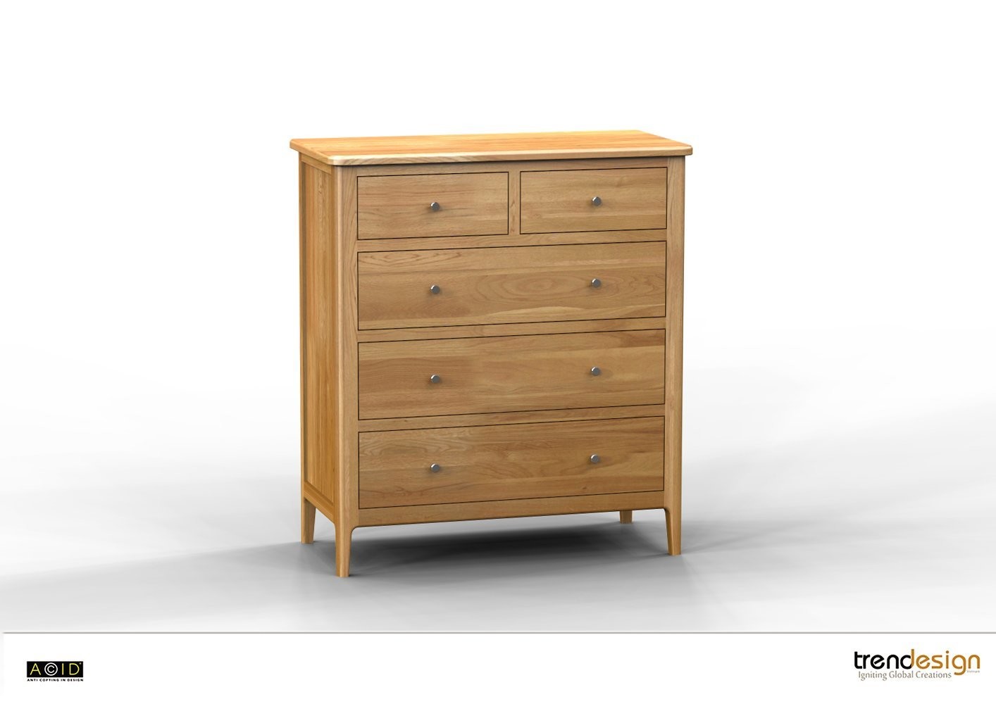 Nordic 2 Over 3 Chest of Drawers