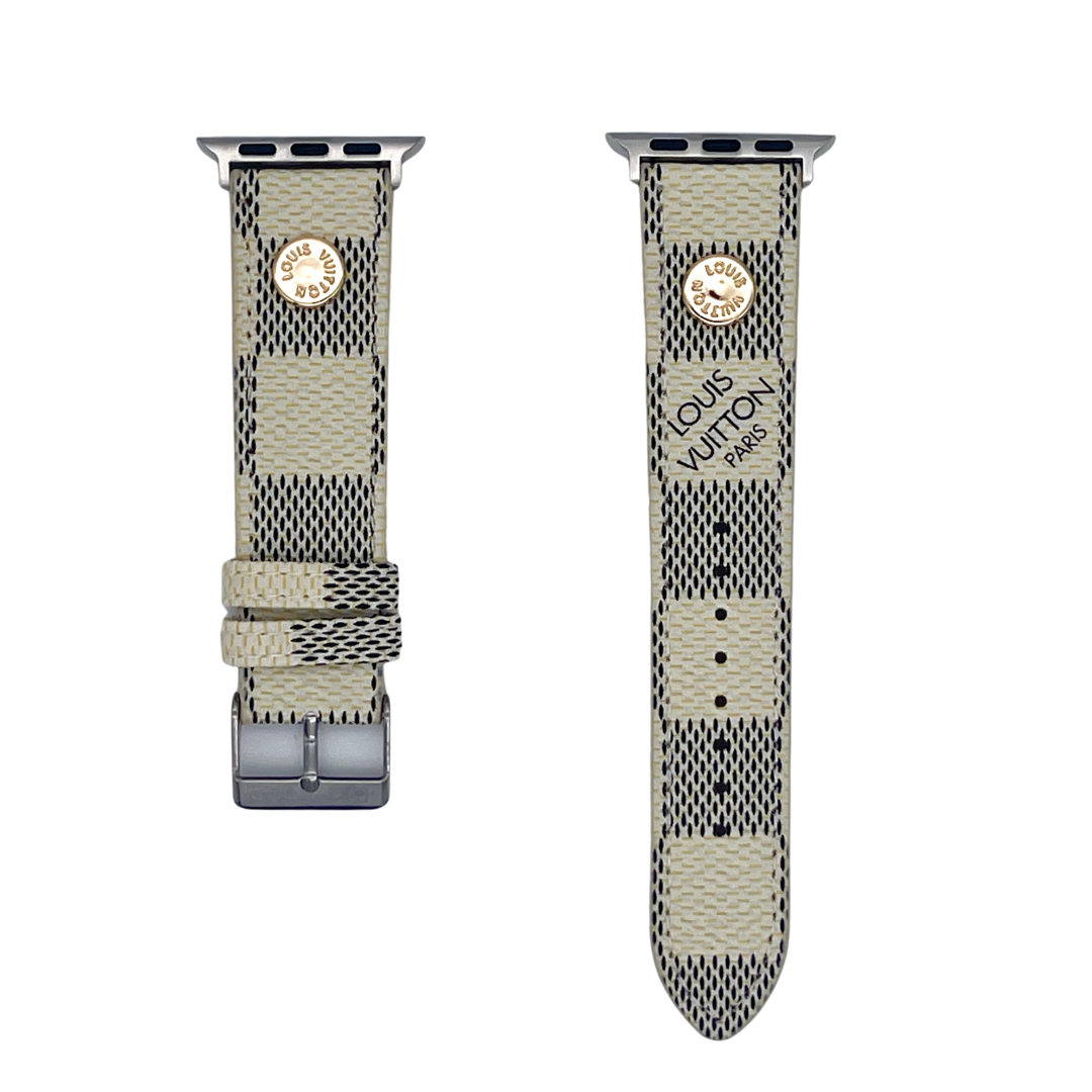 White Checkered Watch Band