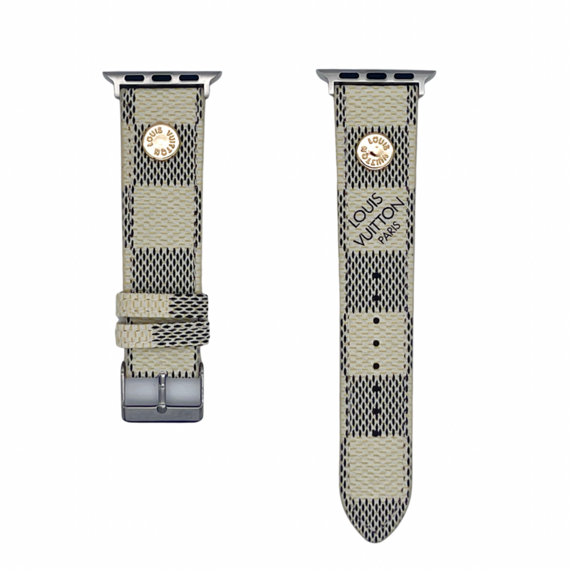 White Checkered Watch Band