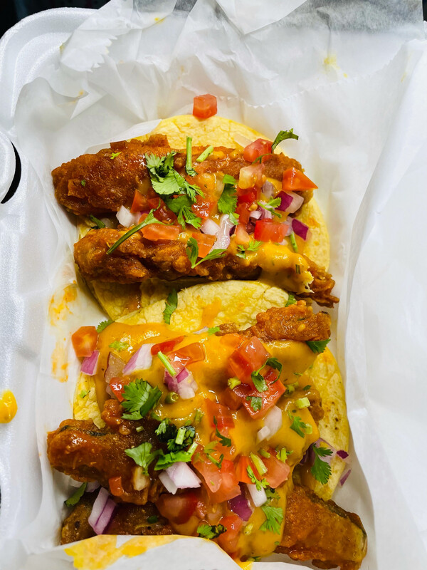 Soundwave’s Buffalo Zuchinni Tacos(Gluten-free 