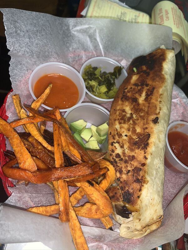 Lunch Yinka’s Quesarito Burrito