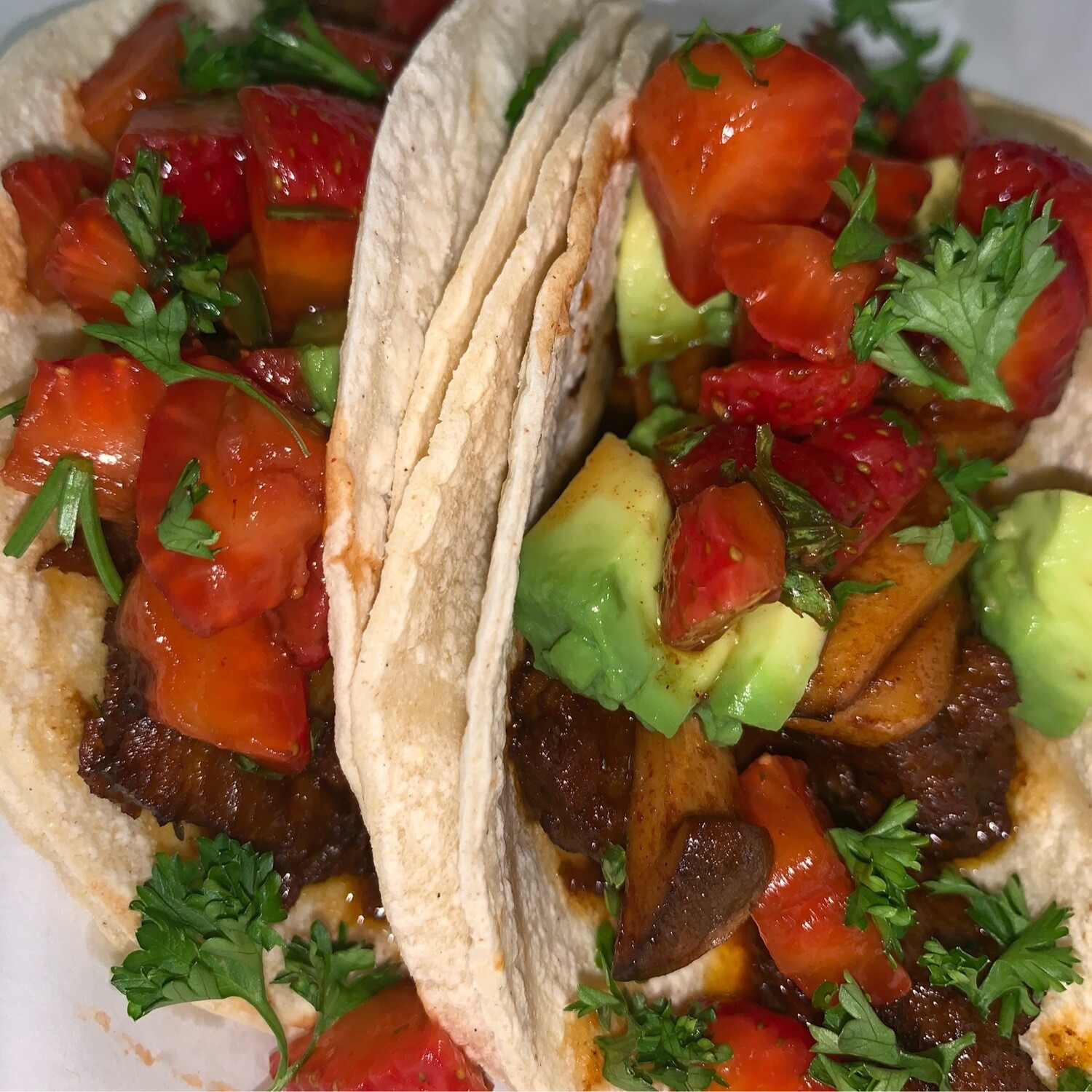 CeCe’s Dinner Seitan Tacos//Mango Salsa