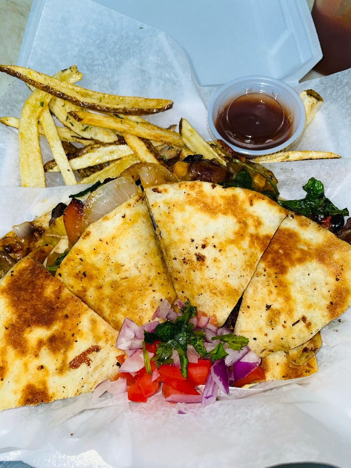 Shakey’s Vegan Quesadilla Shakey’s Vegan Quesadilla