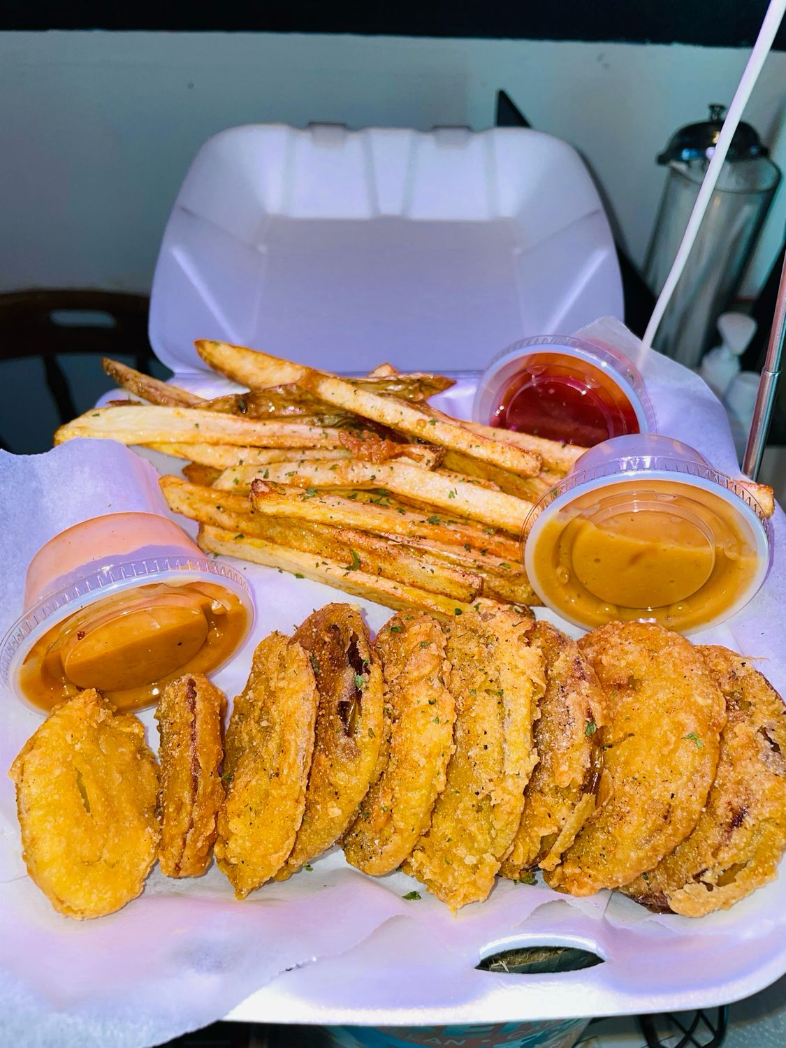 Bernice Fried Green Tomato Plate W Homestyle Fries Bernice Fried Green Tomato Plate W Homestyle Fries