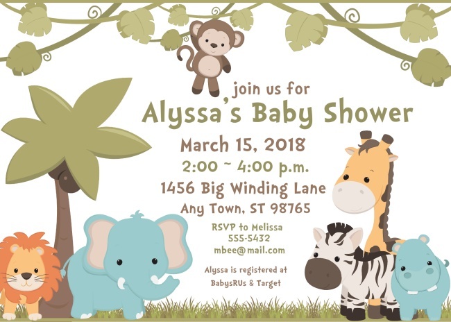 baby animal invitations
