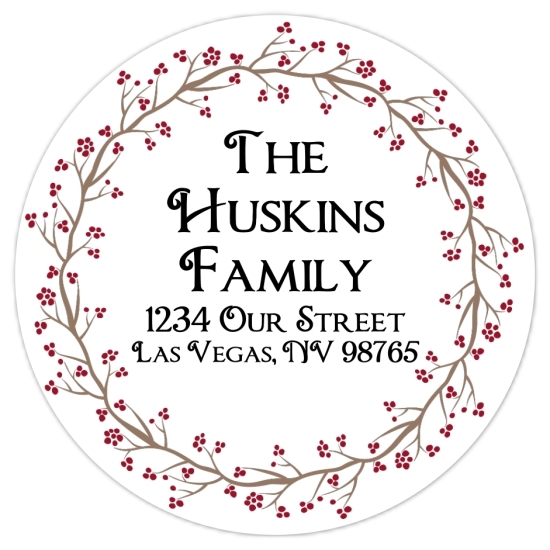 Christmas Floral Address Stickers 314-sticker