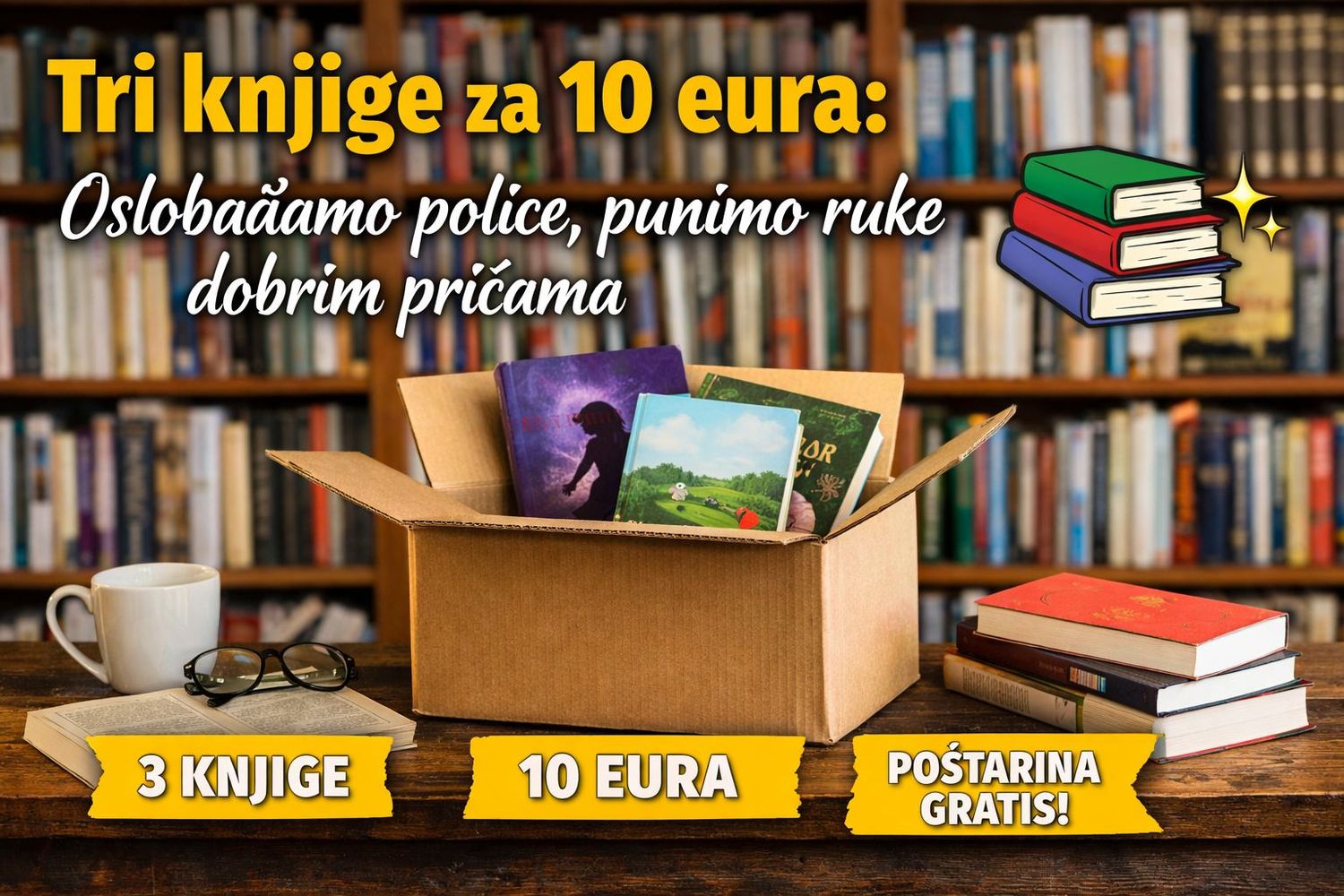 Tri knjige za 10 eura