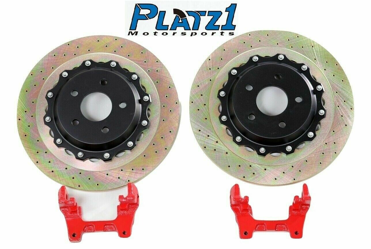 Drilled & Grooved Brake Discs Fits Mondeo S70 Evoque Galaxy 06 Pads Fr 300mm