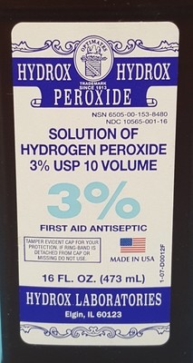 Hydrogen Peroxide, 16oz.