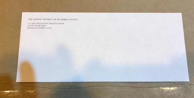 Envelope, #10 Hall Center
