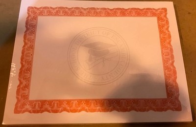 Certificate, Award, Red