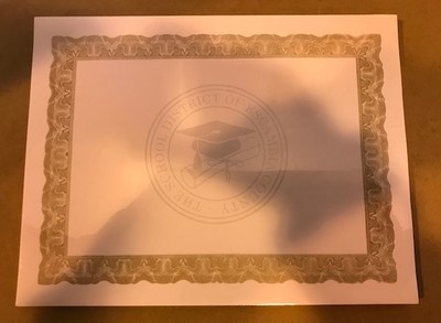 Certificate, Award, Gold