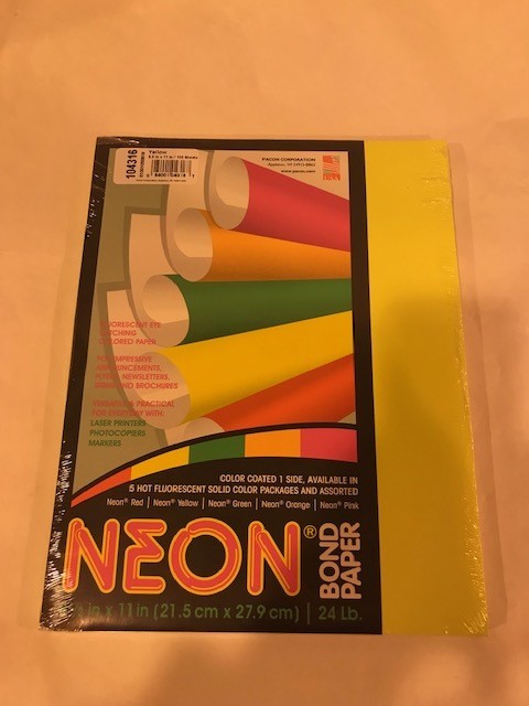 Paper, Neon Yellow, Ltr
