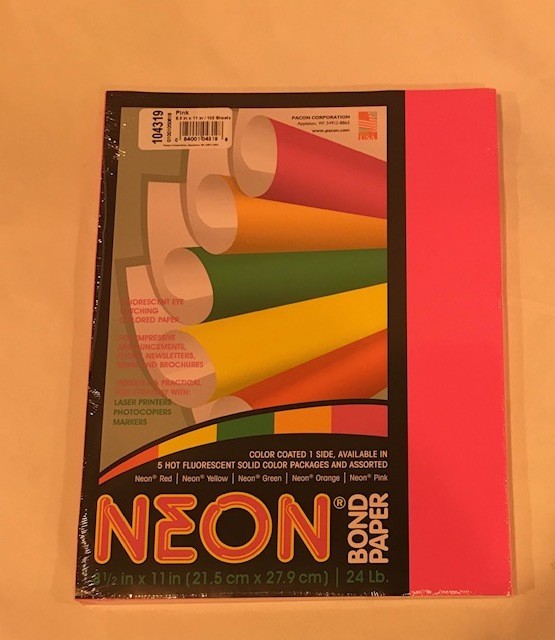 Paper, Neon Pink, Ltr