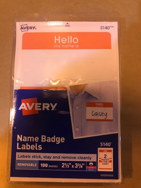 Name Badge, Self-Adhesive