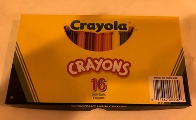 Crayons, large wax, 16 c