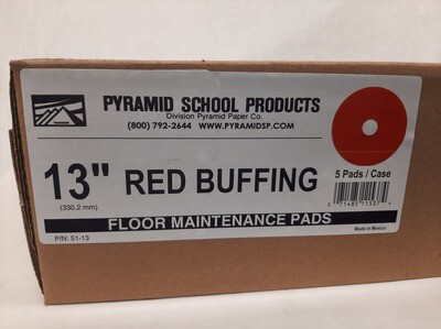 PAD, SCRUBBING 13" RED FI