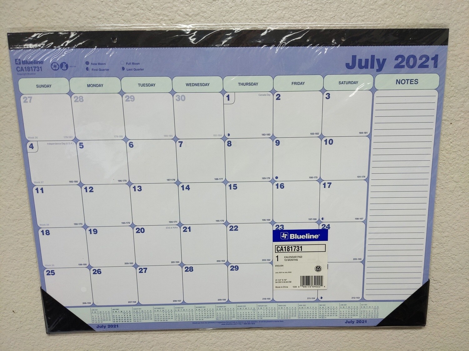 Calendar, Desk Pad,JUL-JU