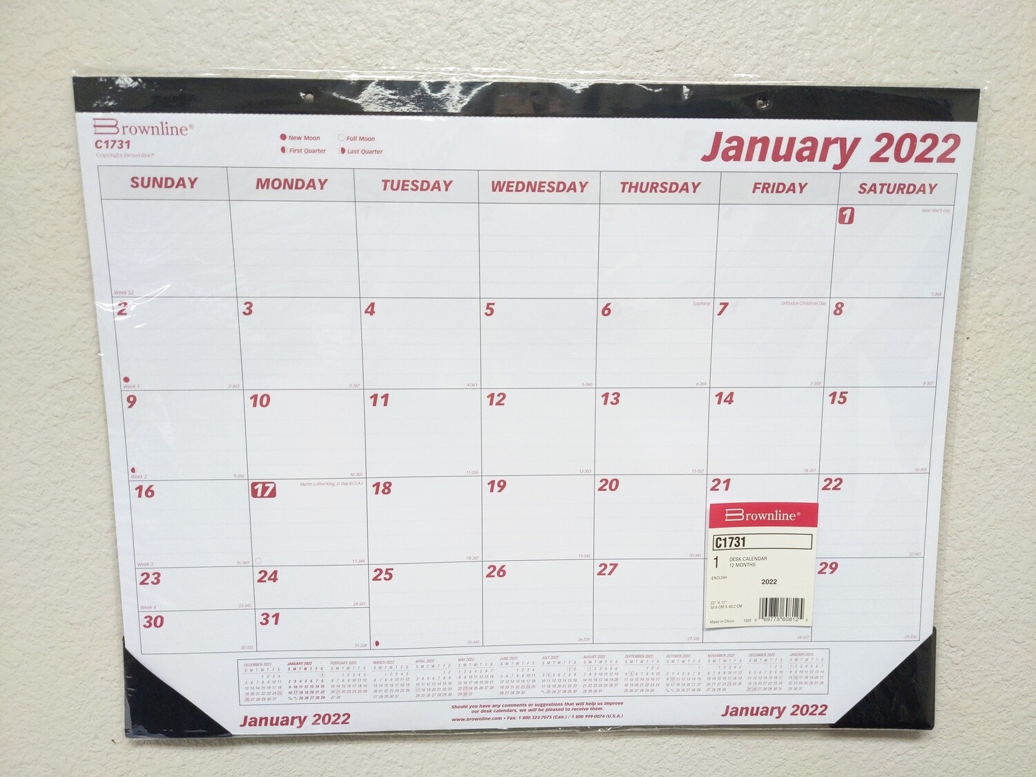 Calendar, Desk Pad, Jan-D