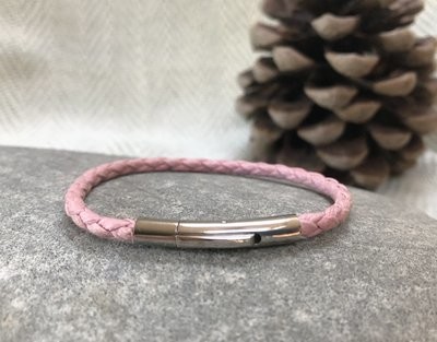 Pink Vegan Bracelet 3mm