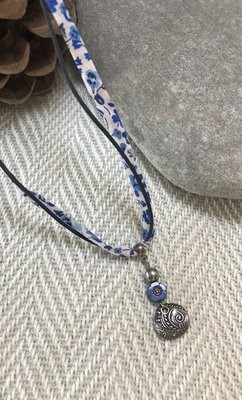 Liberty Cord and Antique Silver Pendant