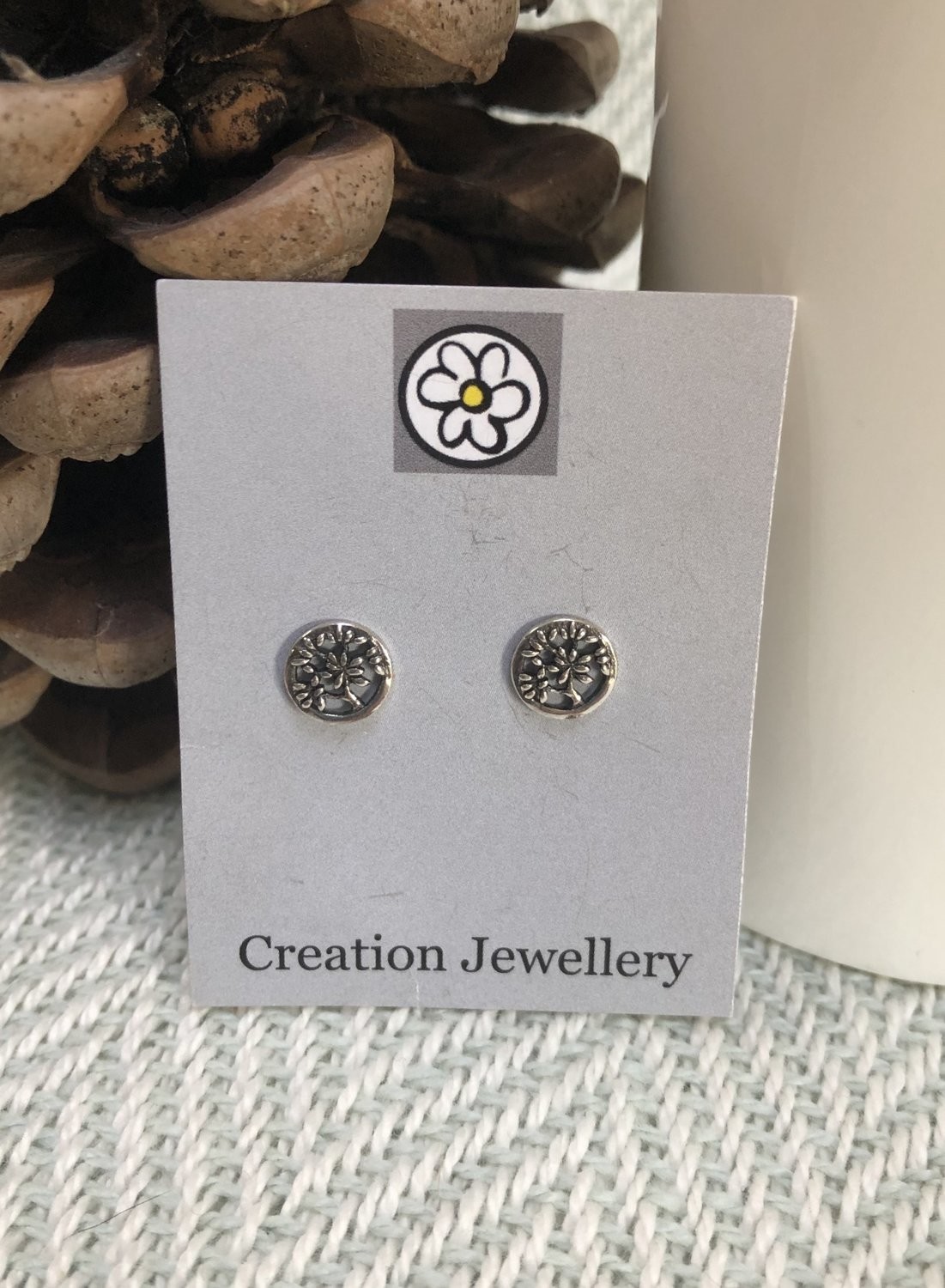 Sterling Silver Tree of Life Studs