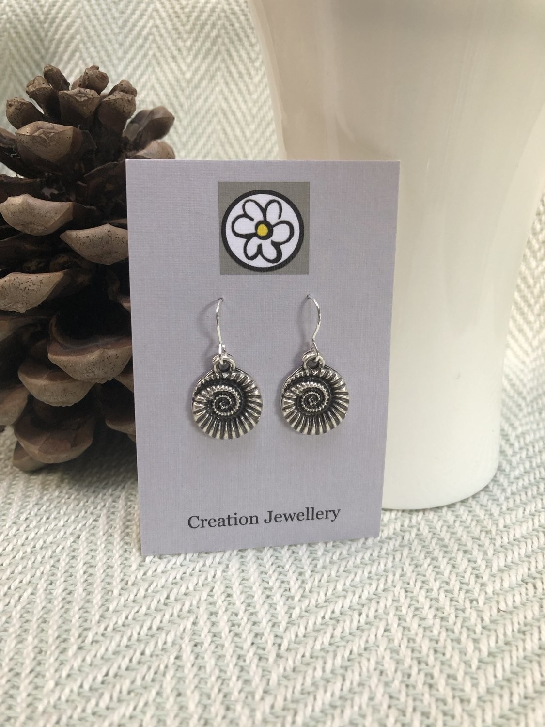Ammonite Drop Earrings