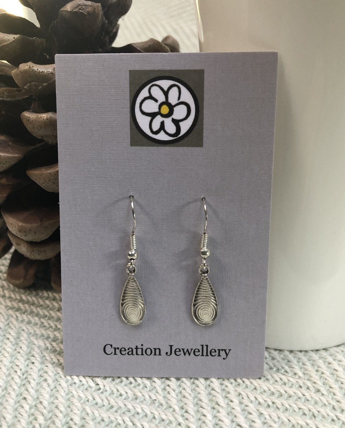 Etched Teardrop Earrings