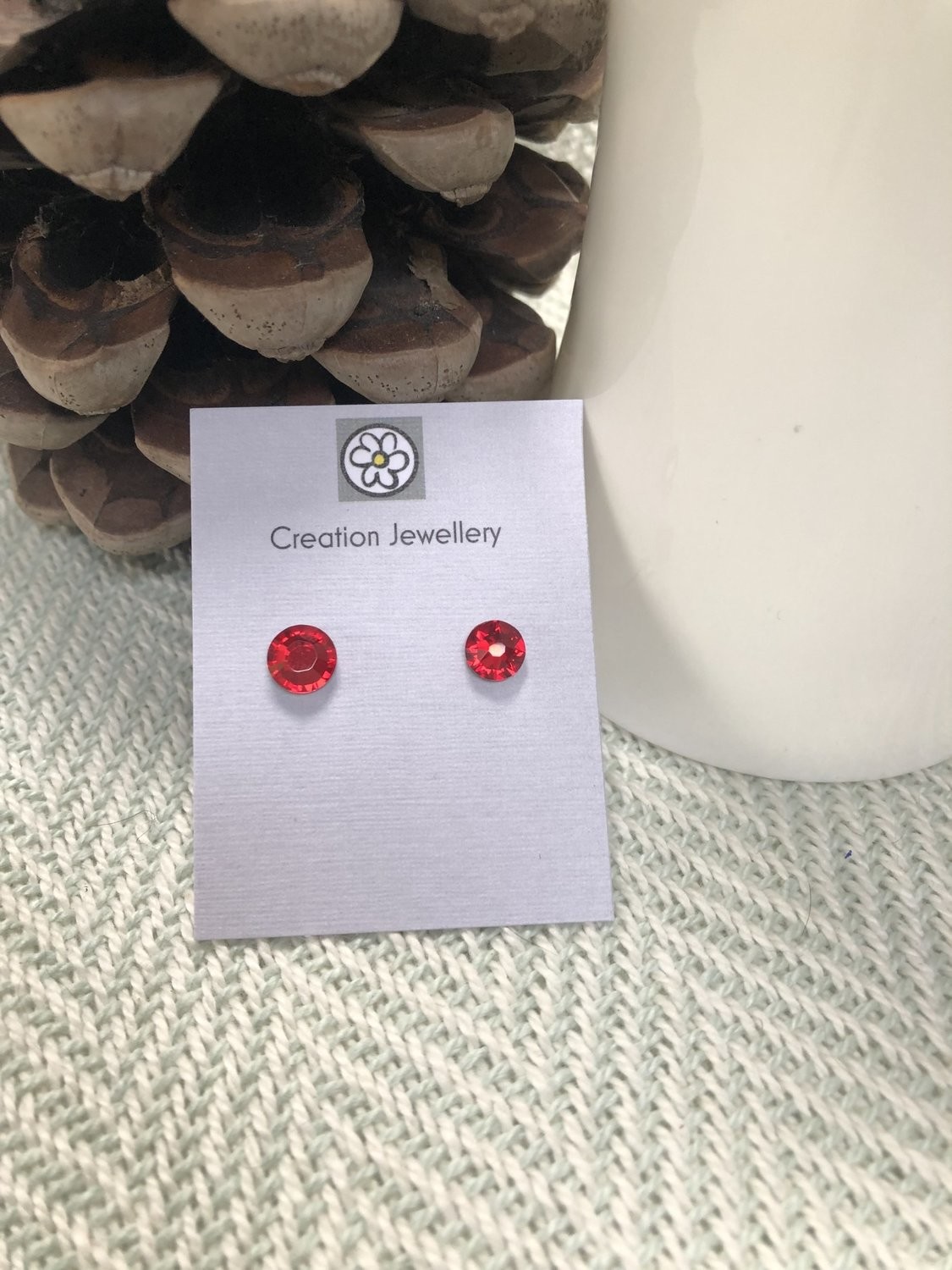 Swarovski Crystal Earrings - Light Siam