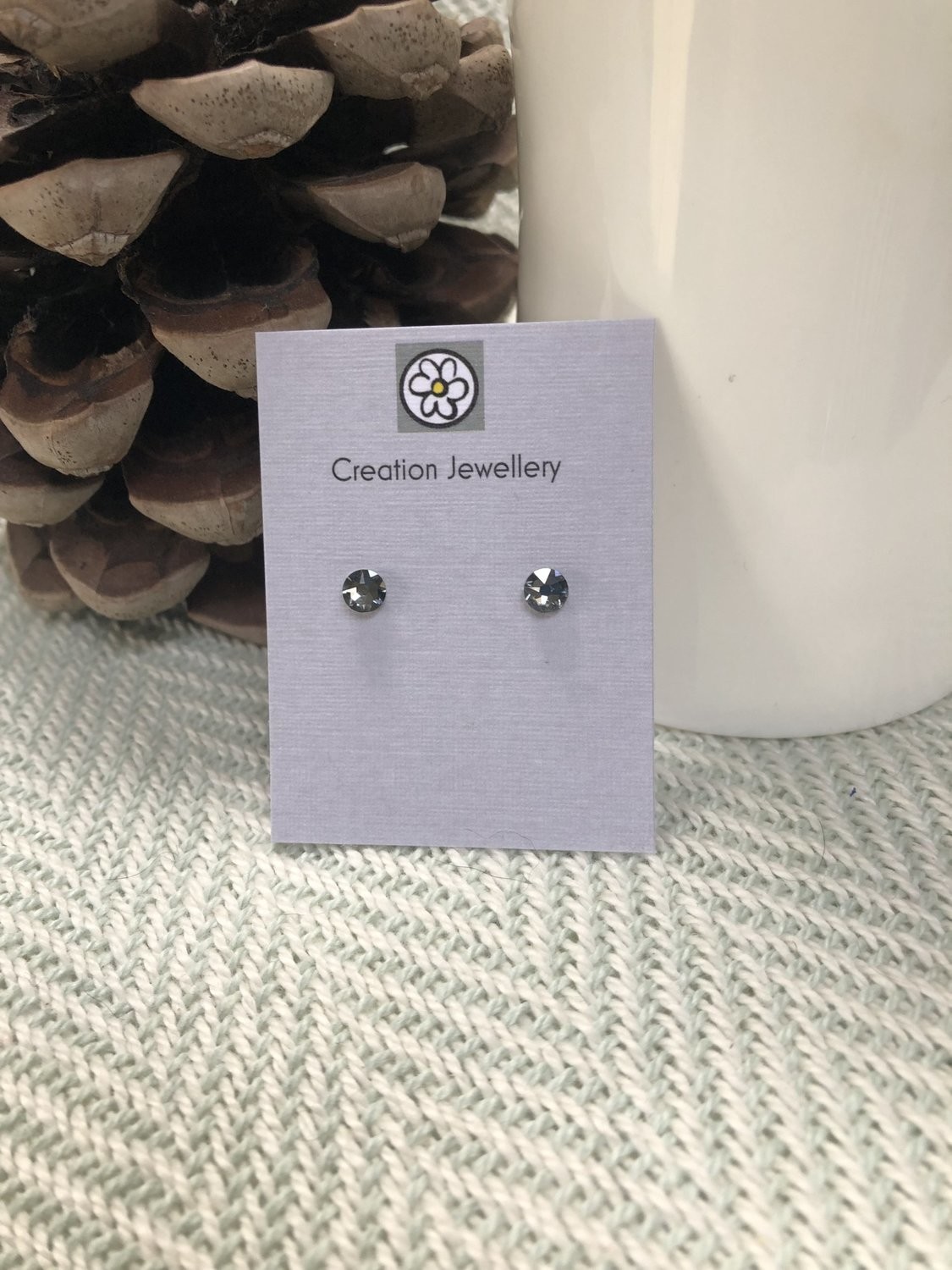 Swarovski Crystal Earrings - Black Diamond