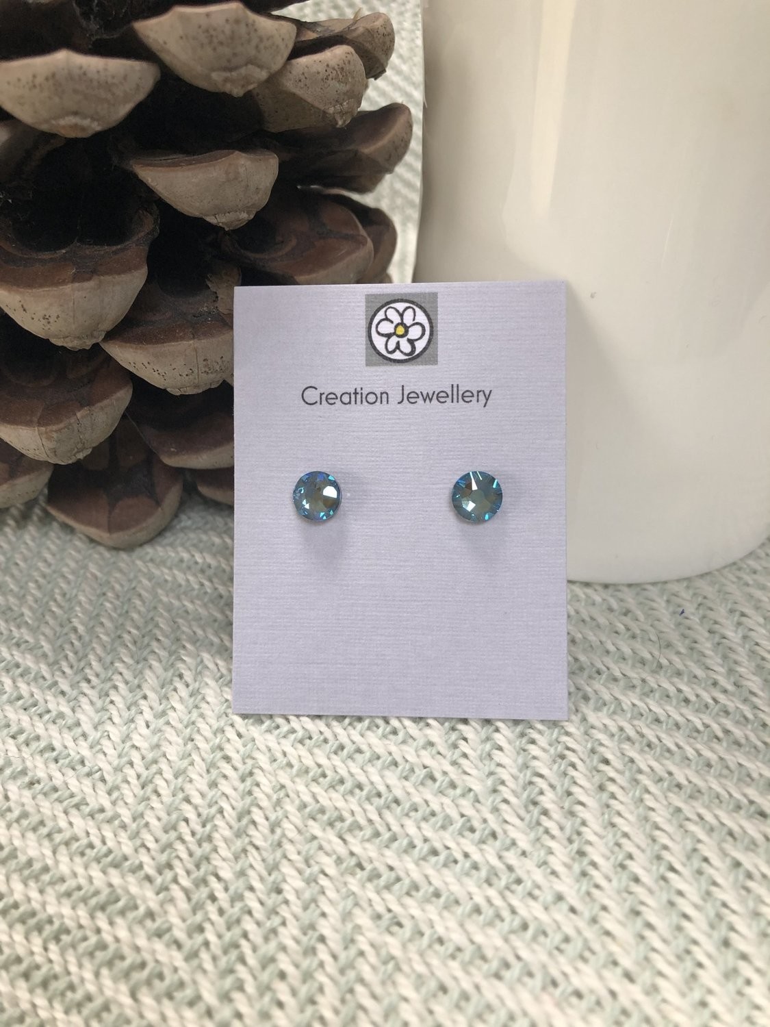 Swarovski Crystal Earrings - Army Green DeLite