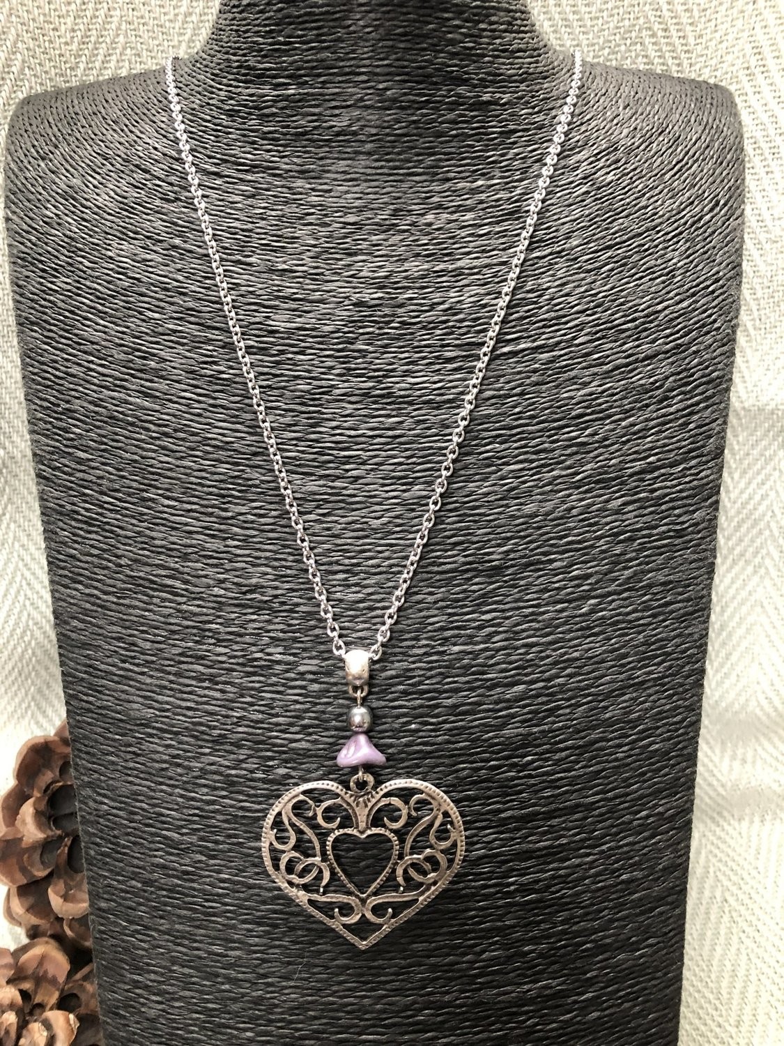 Long Heart Necklace