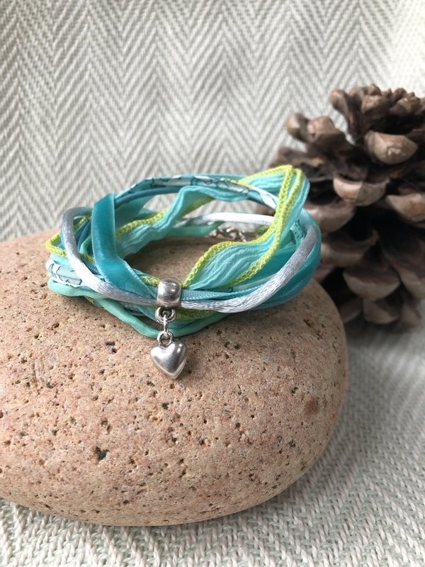 Light Turquoise Double Wrap Bracelet