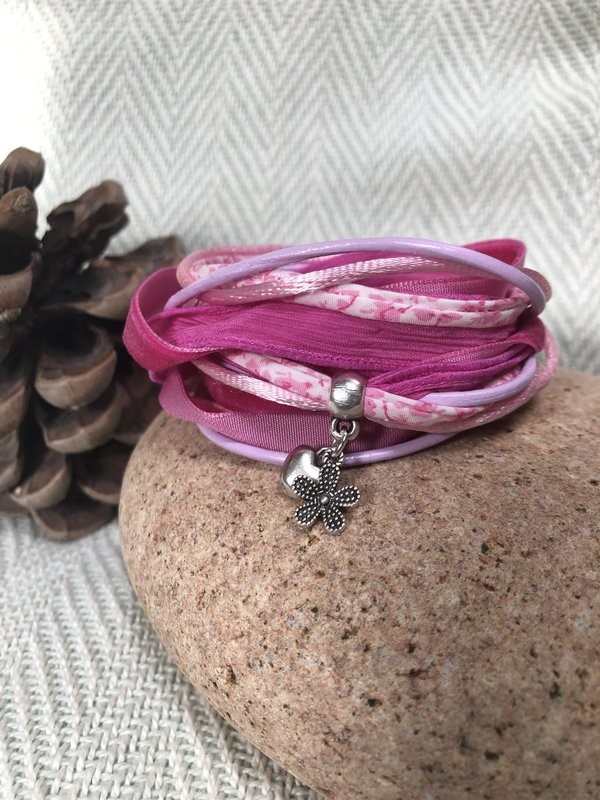 Pink Triple Wrap Bracelet