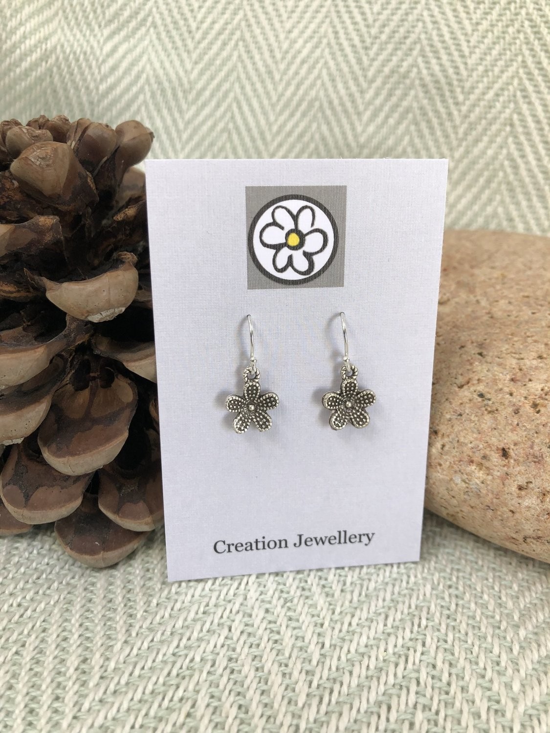 Silver Flower Earrings
