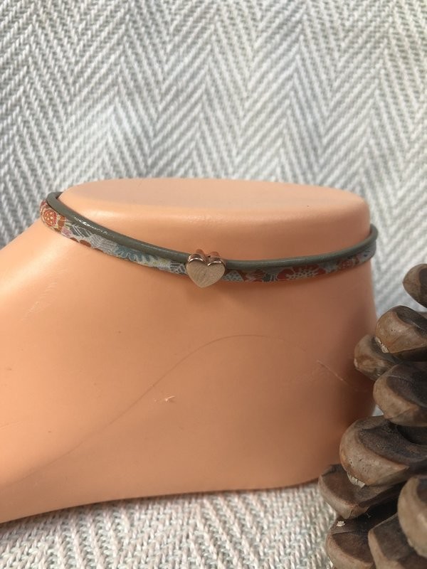 Anklet - Khaki/Orange