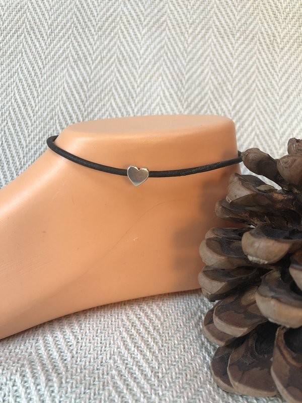Leather Anklet - Indian Grey