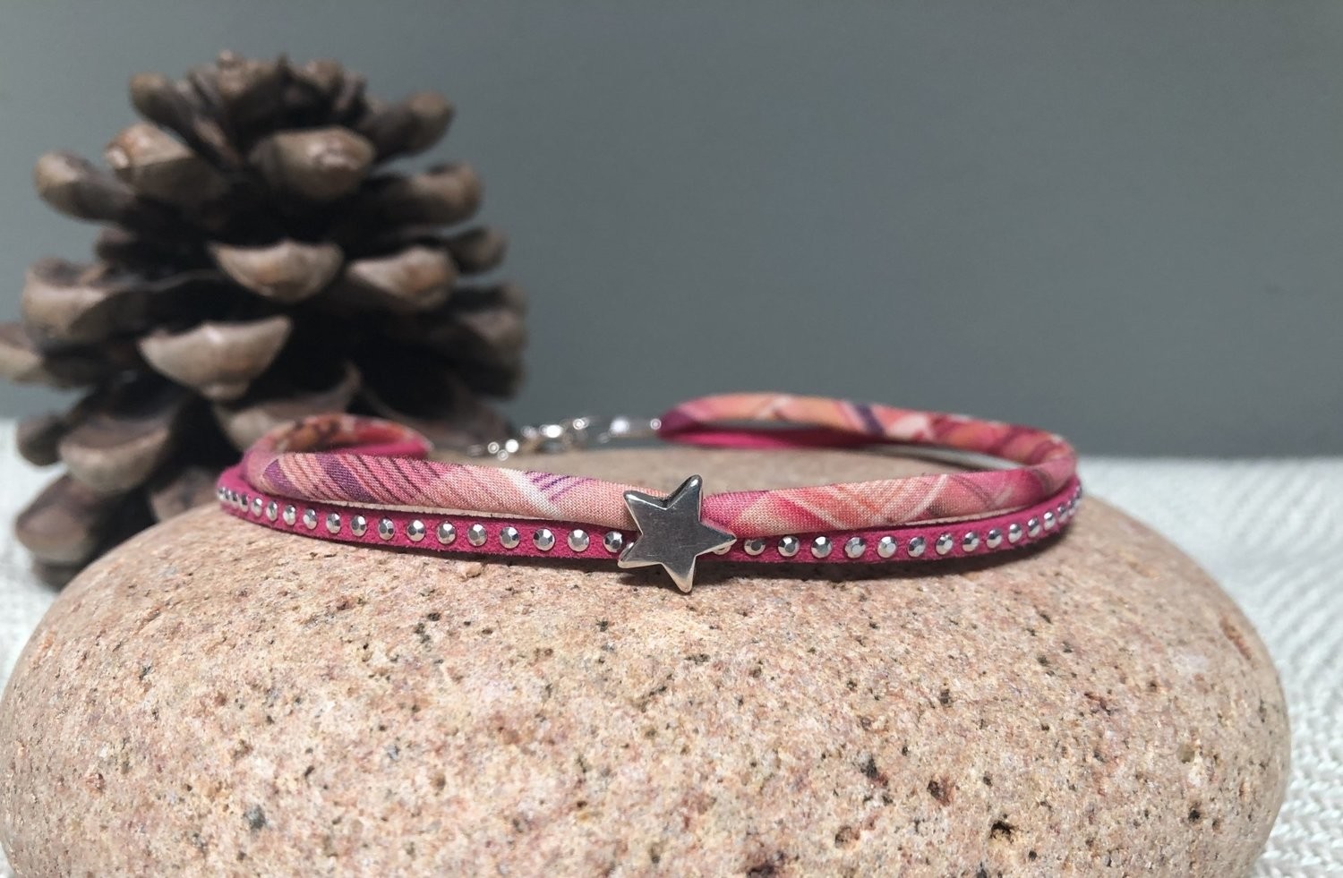 Anklet - Coral, Pink  and Sparkles