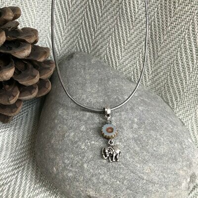 Elephant Necklace - Grey