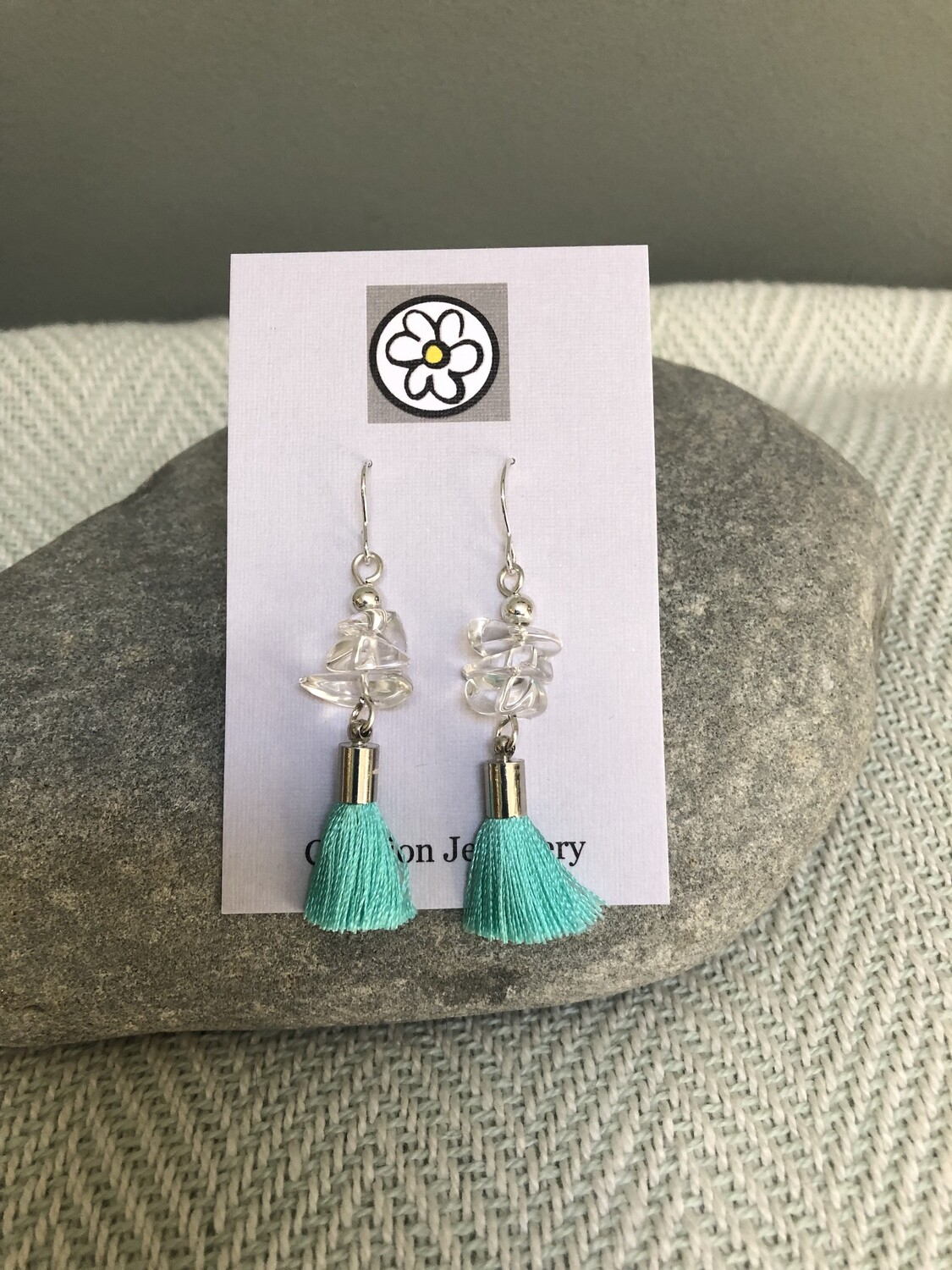 Turquoise  Tassel Earrings