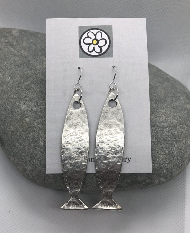 Large Fish Drop Earrings