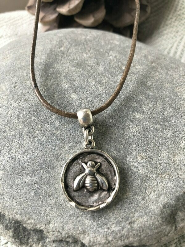 Silver Bee Necklace