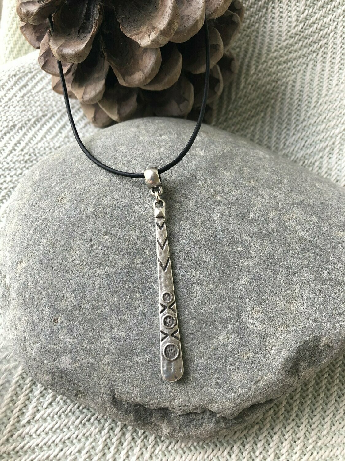 Silver Long Pendant Necklace
