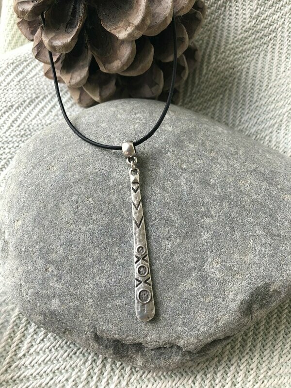 Silver Long Pendant Necklace
