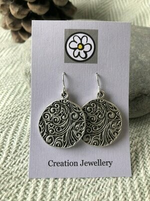 Etched Disc Earrings