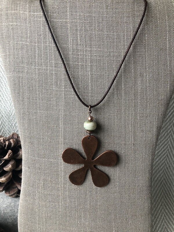 Copper Flower Necklace