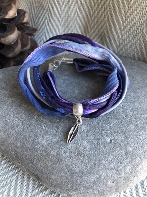 Liberty Print Wrap Bracelet - Purples