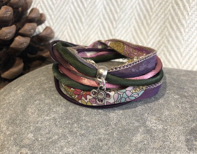 Muted Multi Coloured  Double Wrap Bracelet