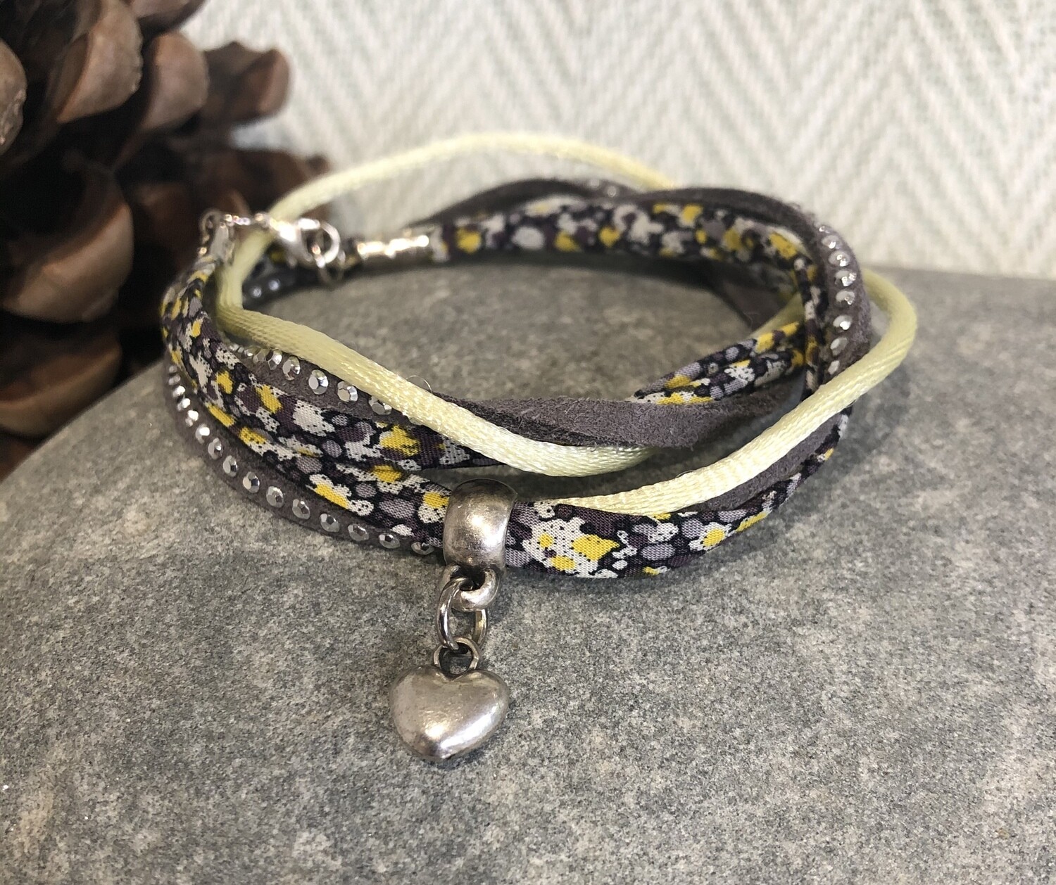 Liberty Bracelet - Charcoal/Yellow