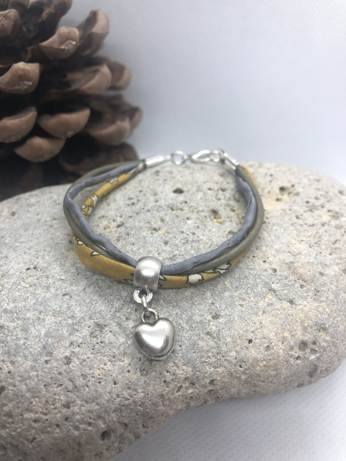 Liberty Bracelet -  Ochre and Grey